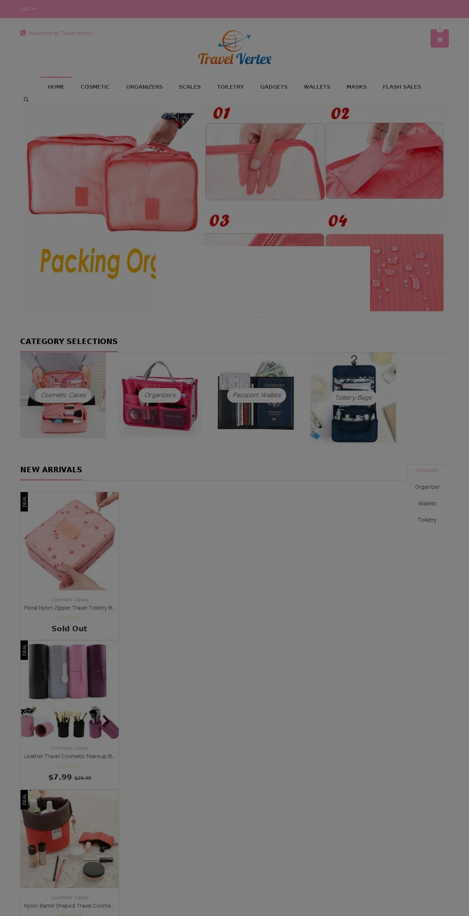 travelvertex.com — Shopify storefront screenshot