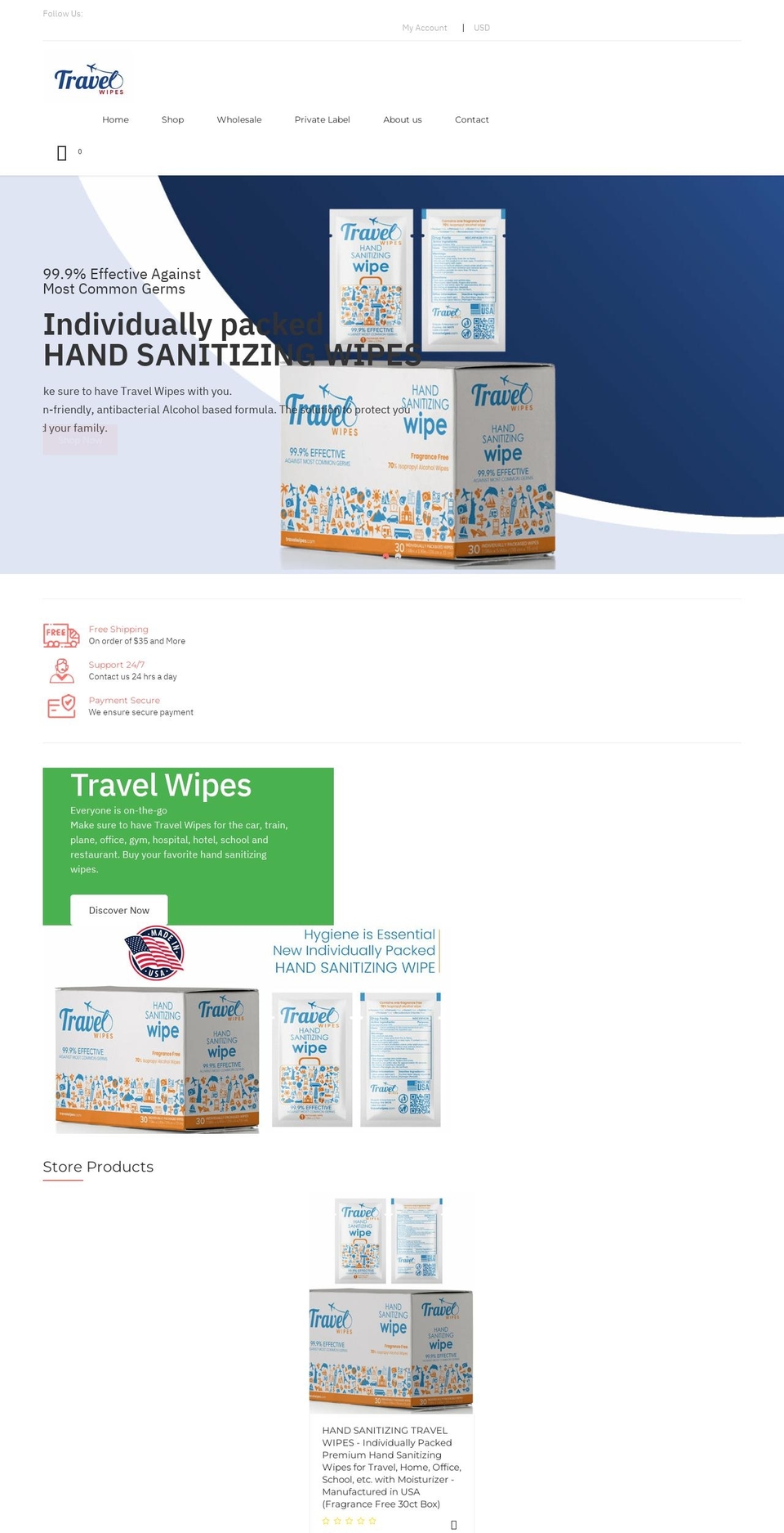 Timekeeper-v-- Shopify theme site example travelwipes.com