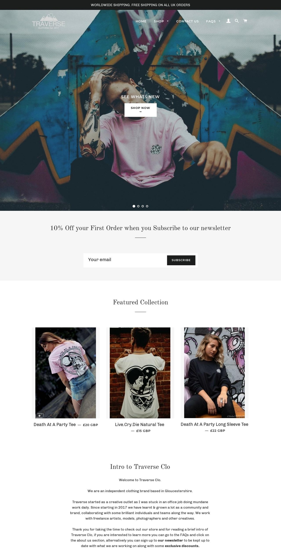 traverseclo.com — Shopify storefront screenshot