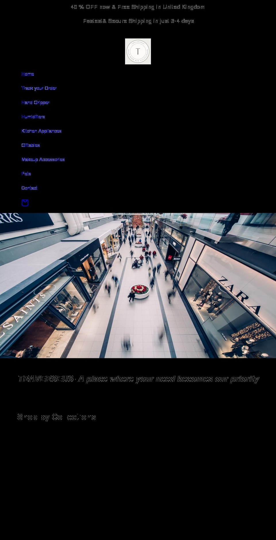 traverseus.com shopify website screenshot