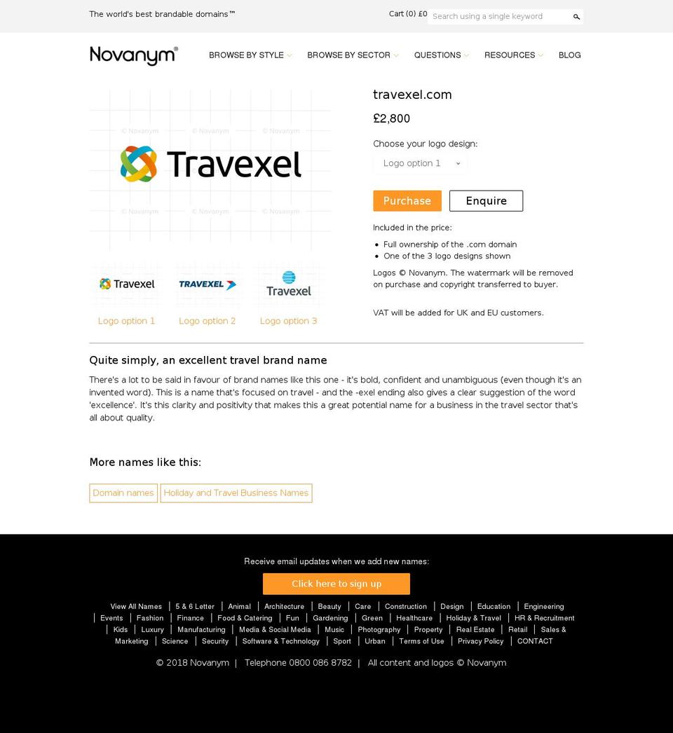 travexel.com shopify website screenshot