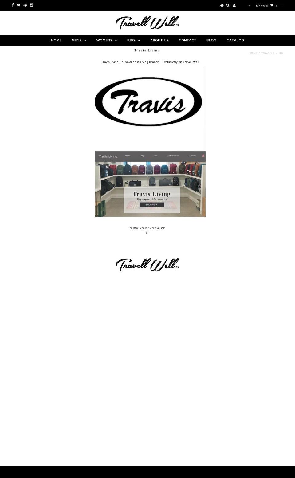 travisliving.com shopify website screenshot