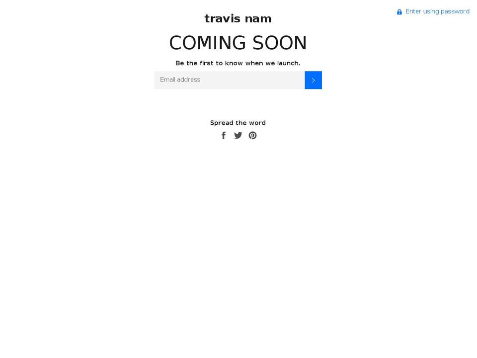 travisnam.com — Shopify storefront screenshot