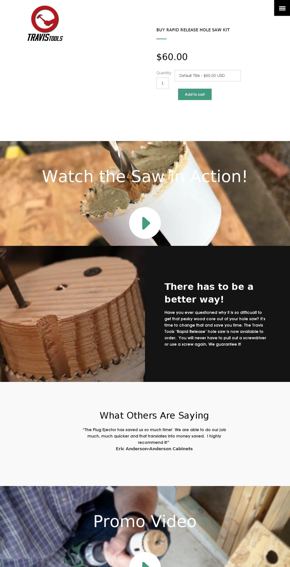 travistools.com — Shopify storefront screenshot