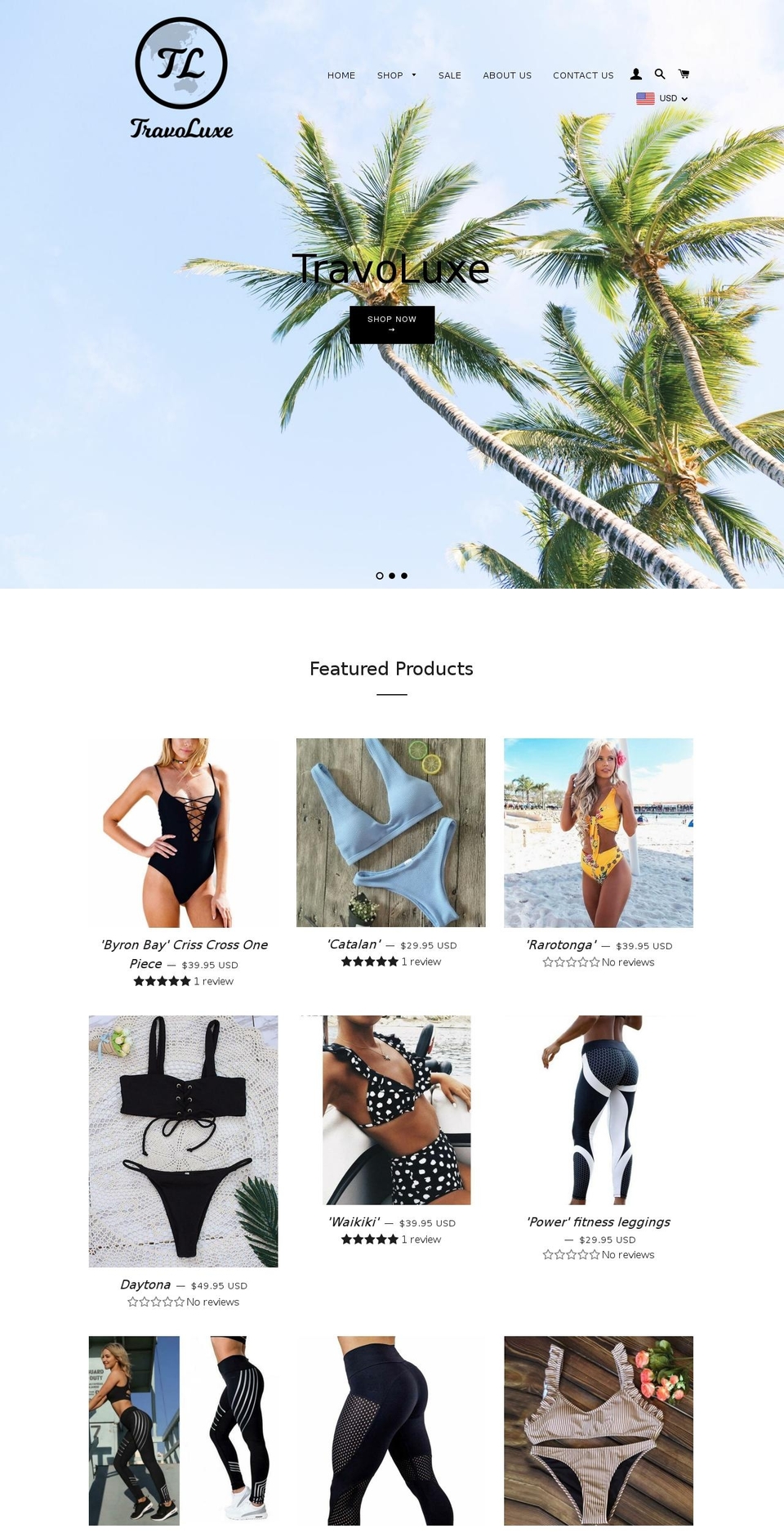travoluxe.com — Shopify storefront screenshot