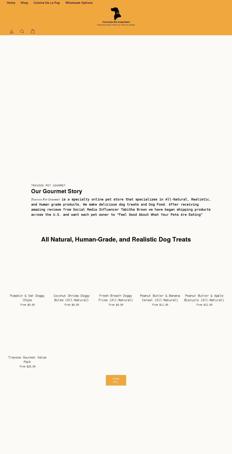 travoospets.com shopify website screenshot