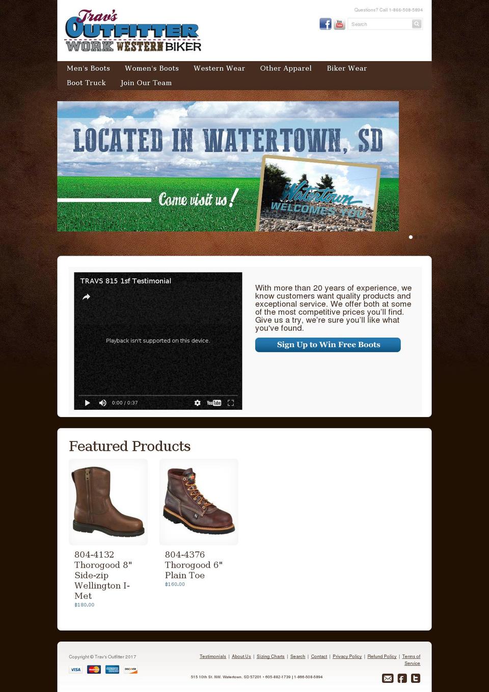 travsoutfitter.com shopify website screenshot