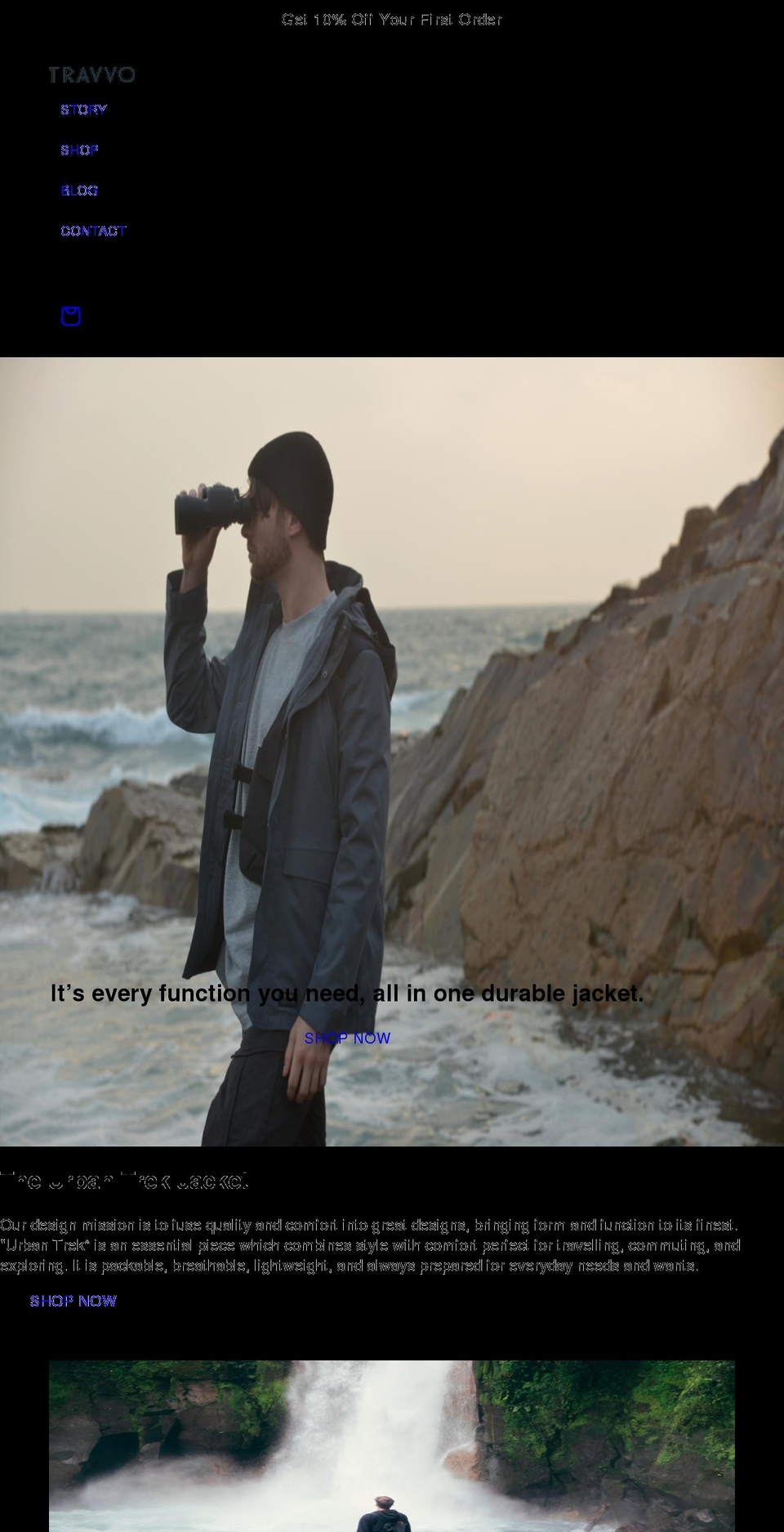 travvoapparel.com shopify website screenshot