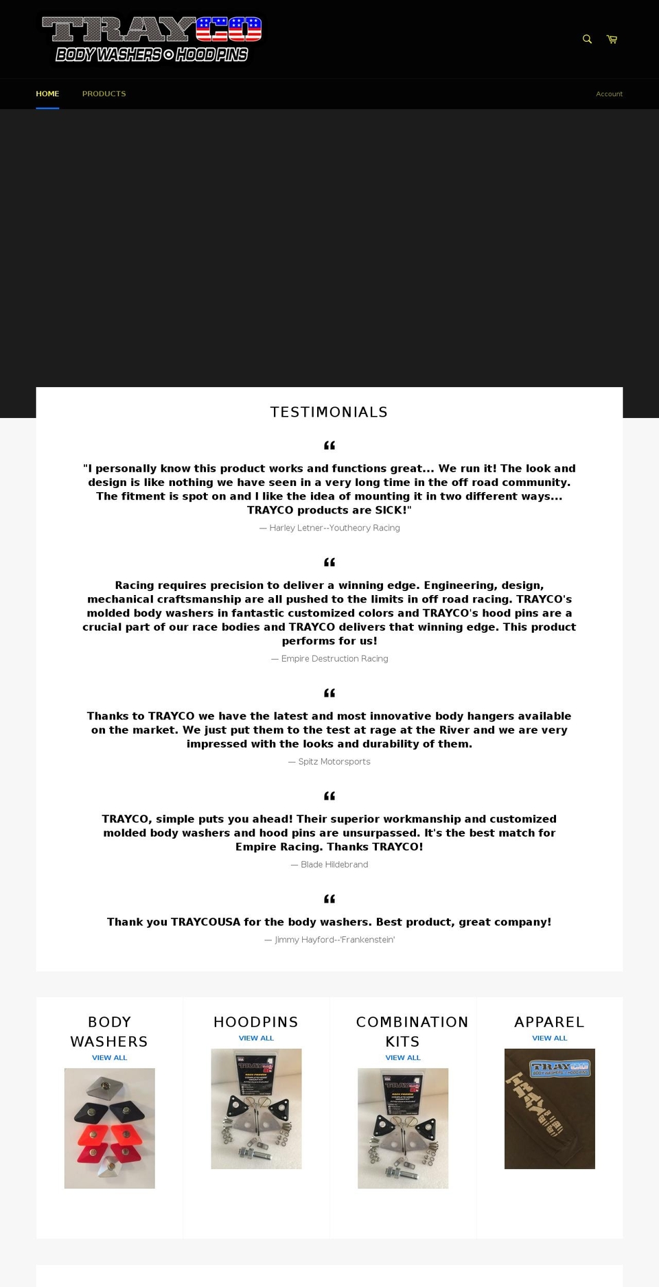 traycousa.com — Shopify storefront screenshot