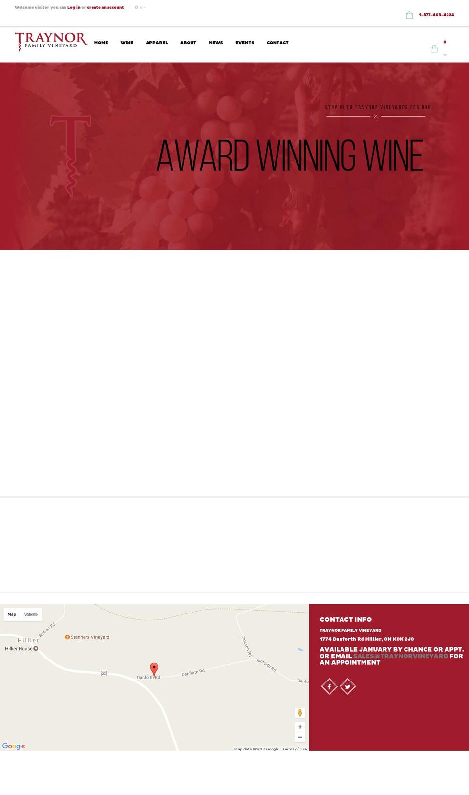 Home--default Shopify theme site example traynorvineyard.com