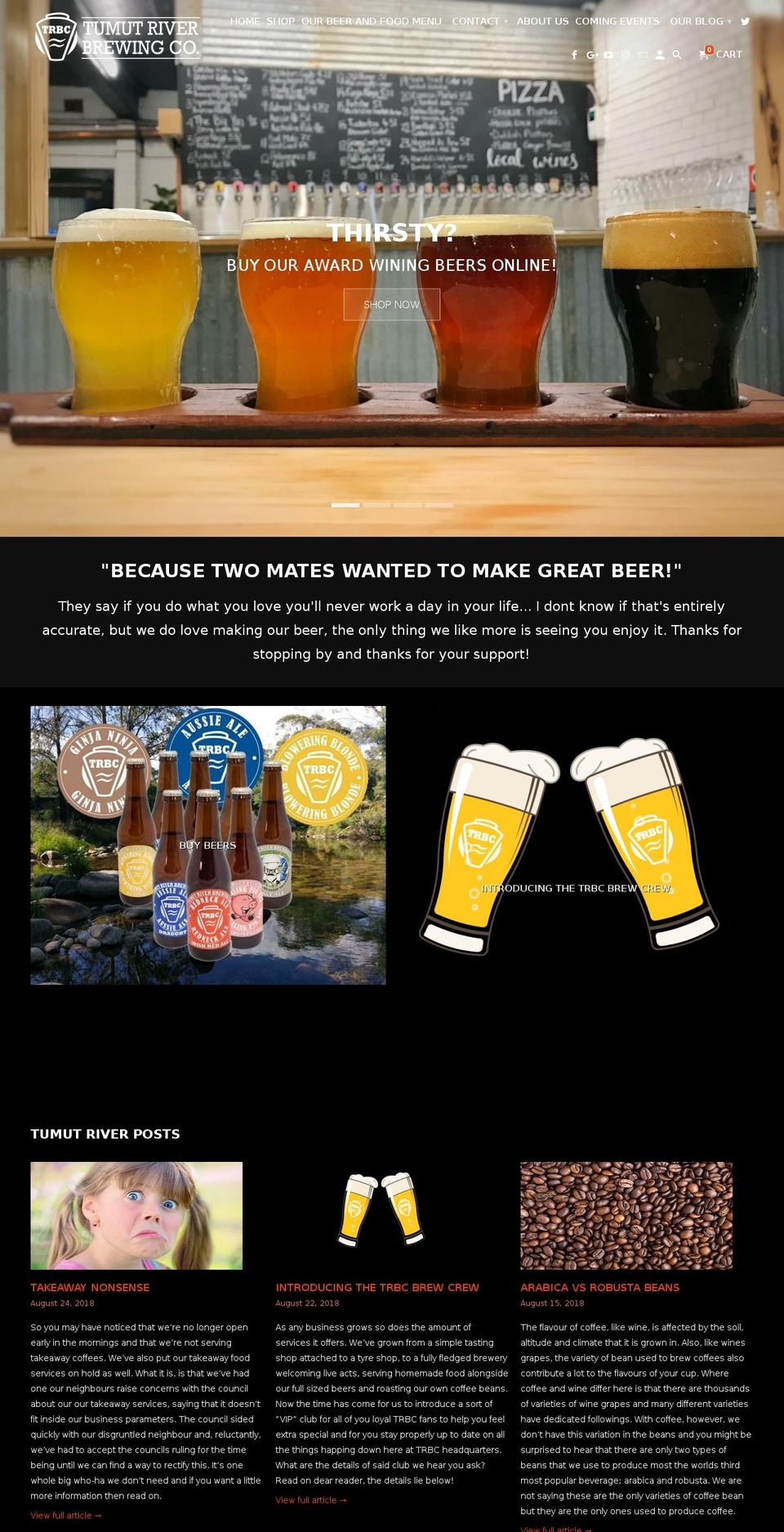 trbc.com.au shopify website screenshot