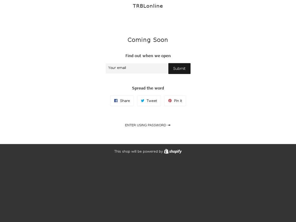 trblonline.com — Shopify storefront screenshot