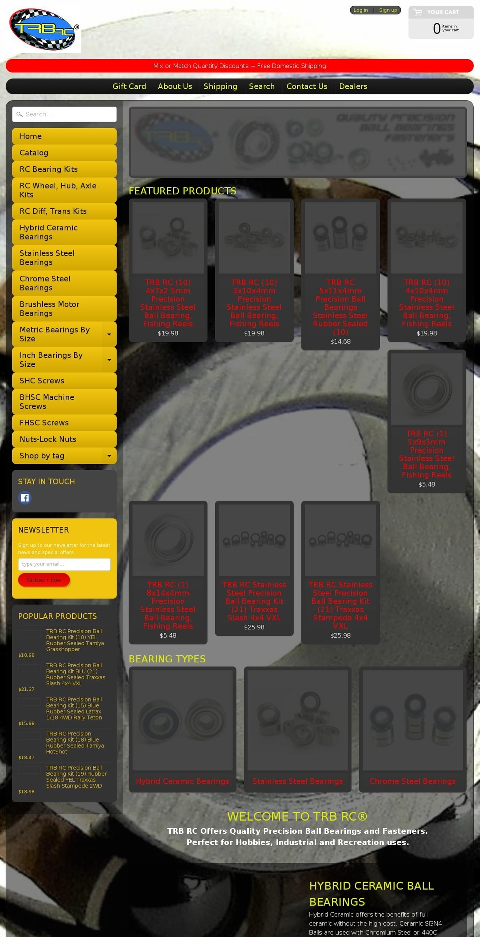trbrcfasteners.com shopify website screenshot