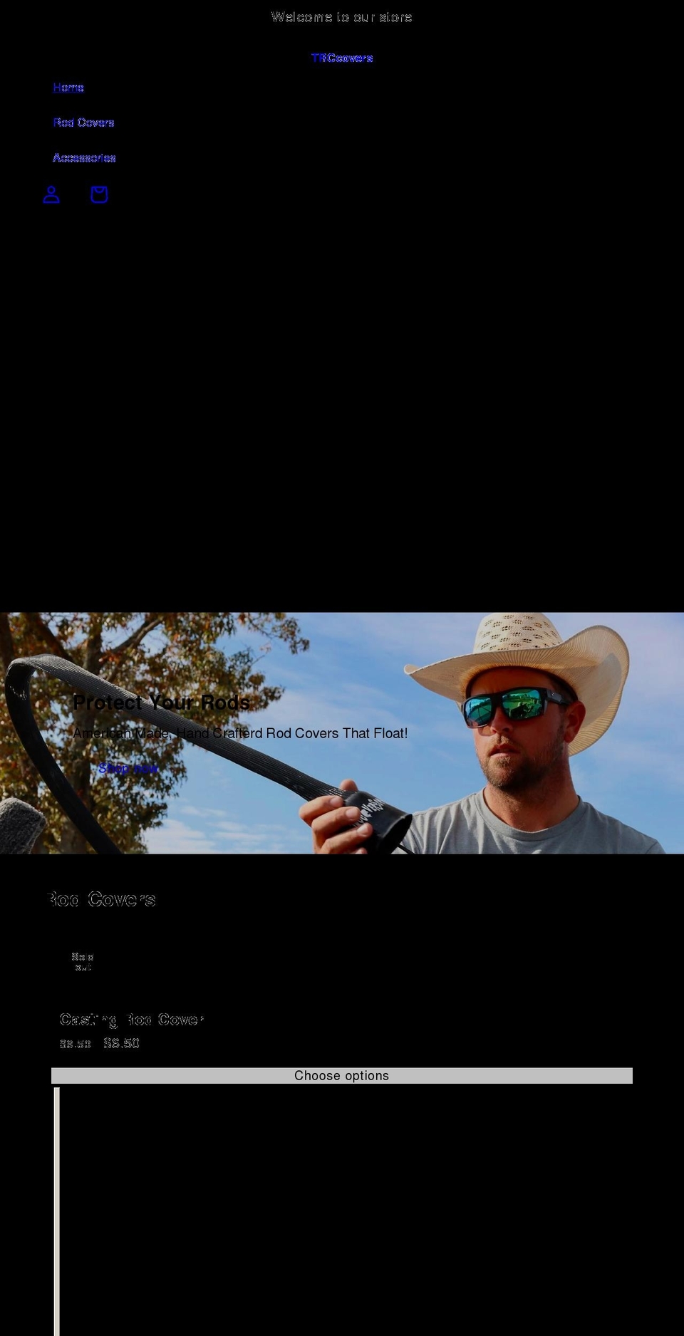 trccovers.com shopify website screenshot