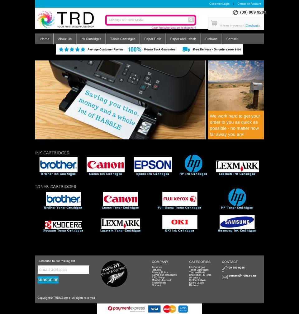 trdnz.co.nz shopify website screenshot