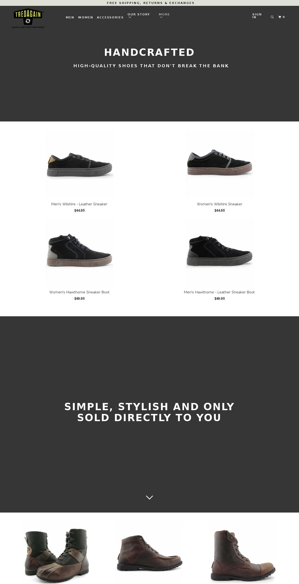 treadagin.org shopify website screenshot