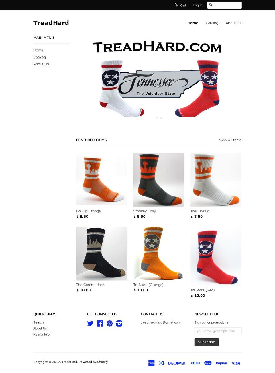 treadhard.com shopify website screenshot