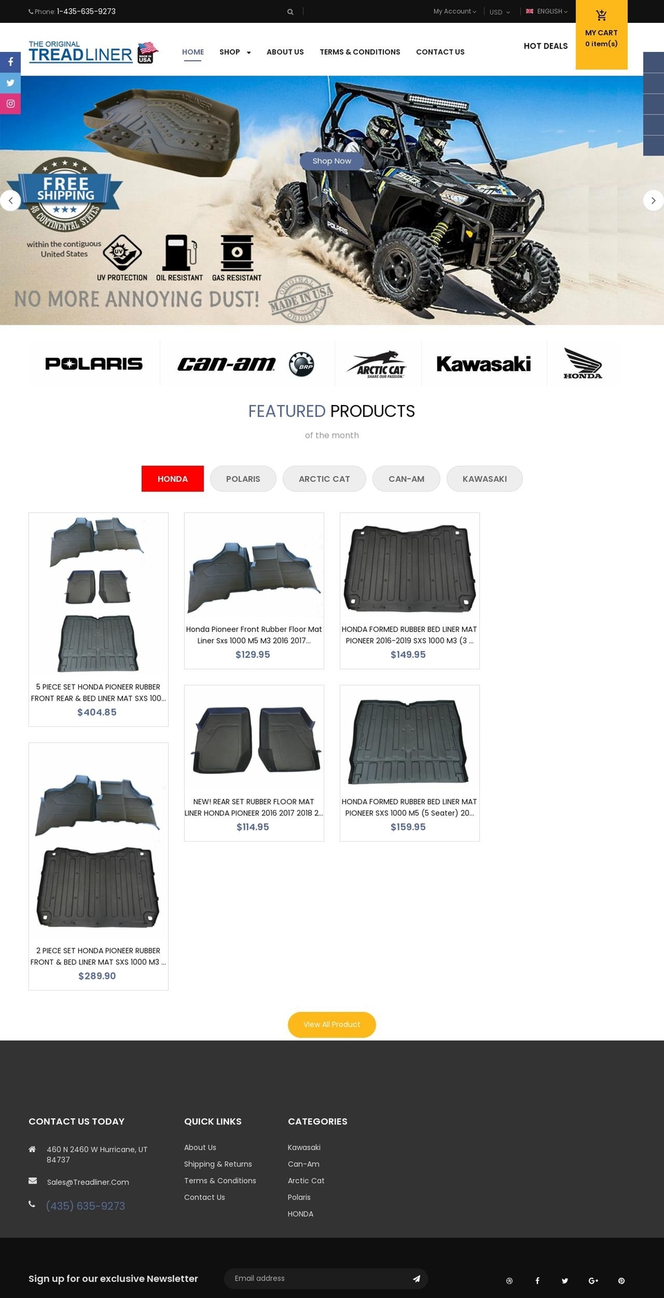 treadliner.com shopify website screenshot
