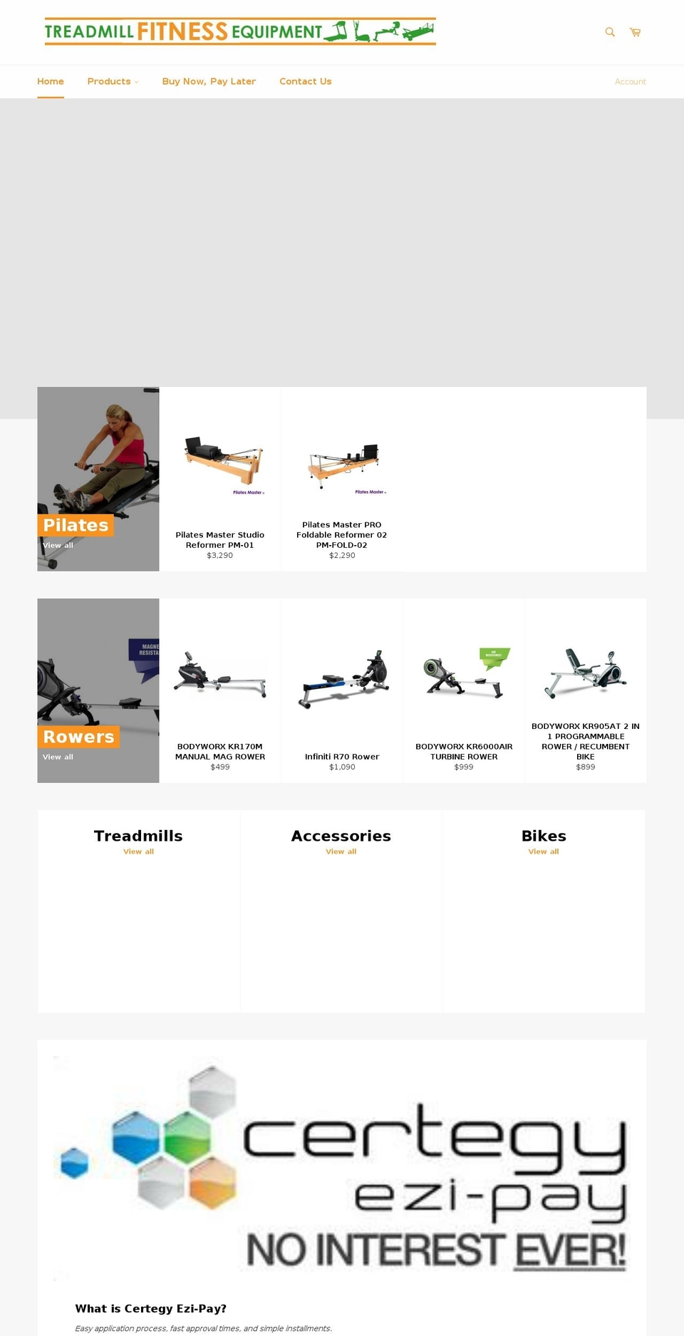 treadmillfitnessequipment.com.au shopify website screenshot