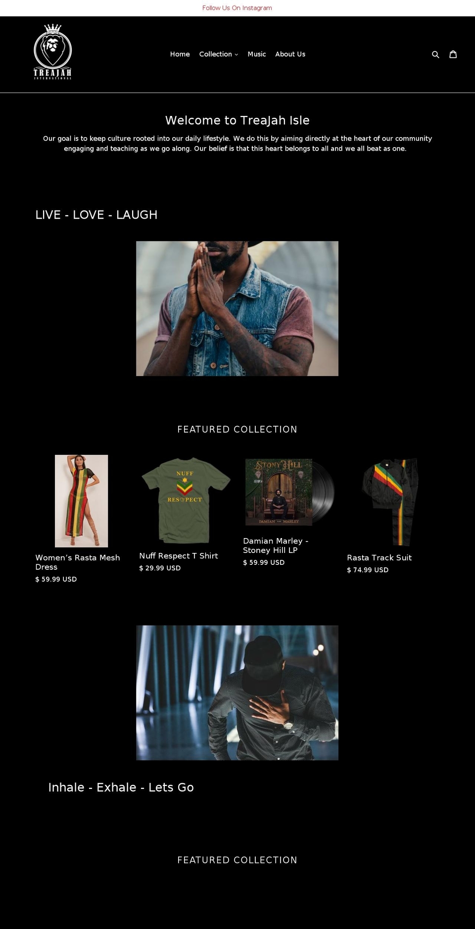 treajah.com — Shopify storefront screenshot