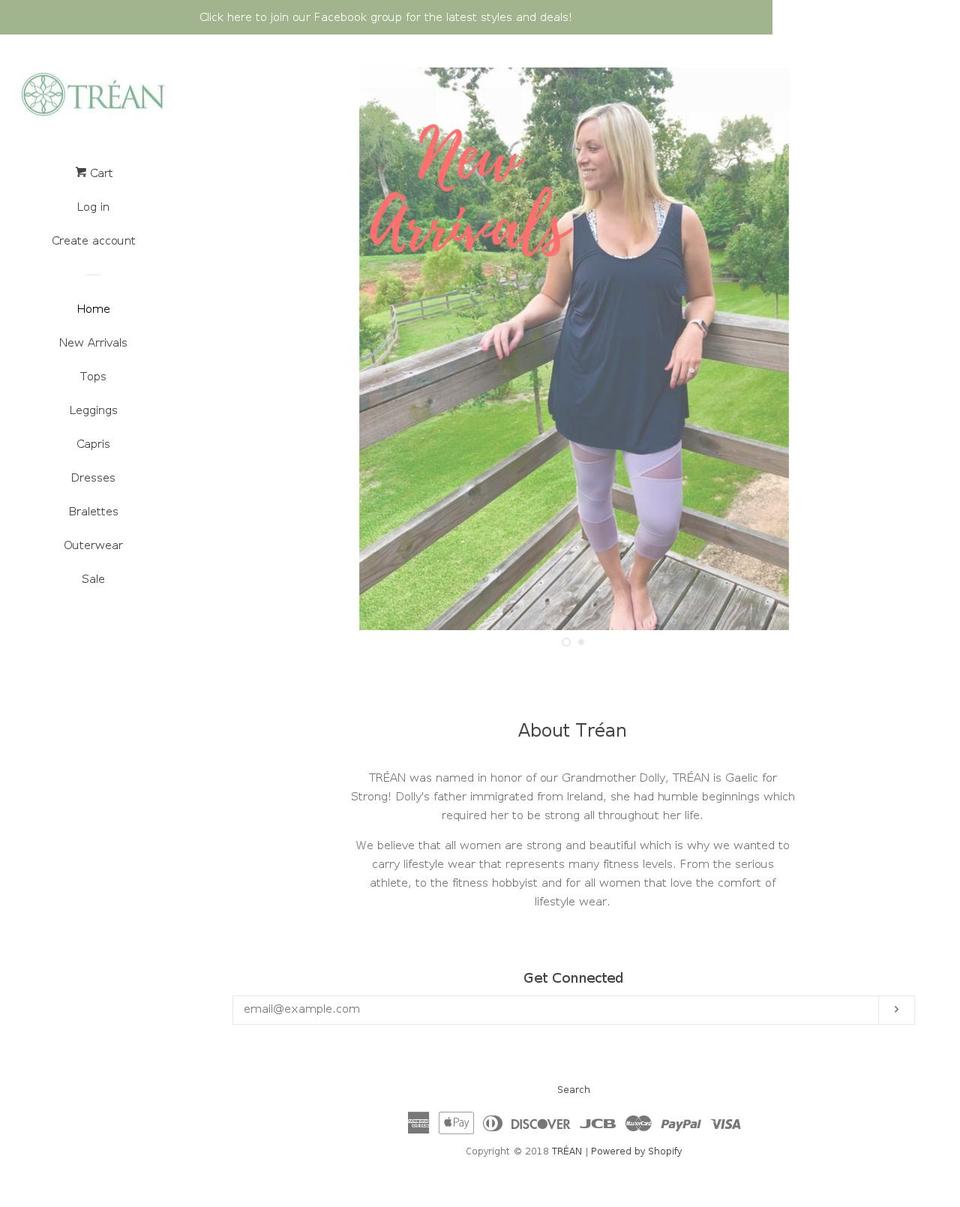treanshop.com — Shopify storefront screenshot