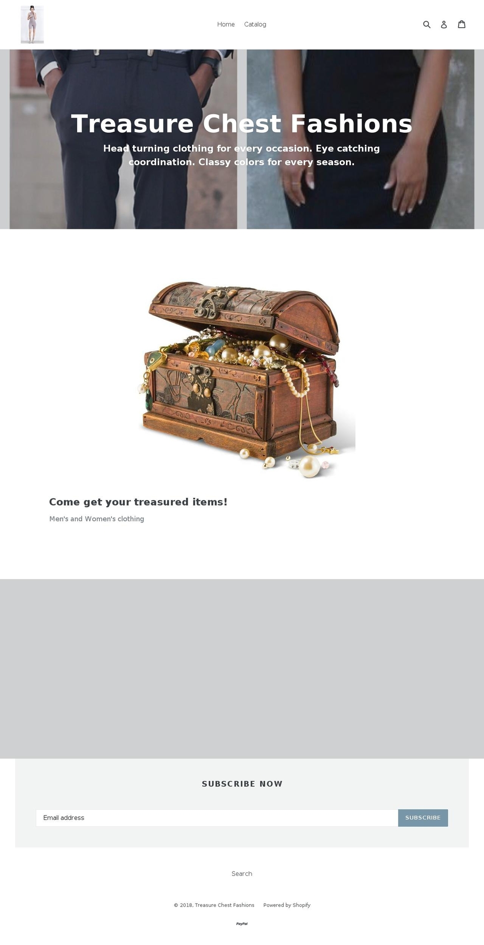 treasurechestfashions.com — Shopify storefront screenshot