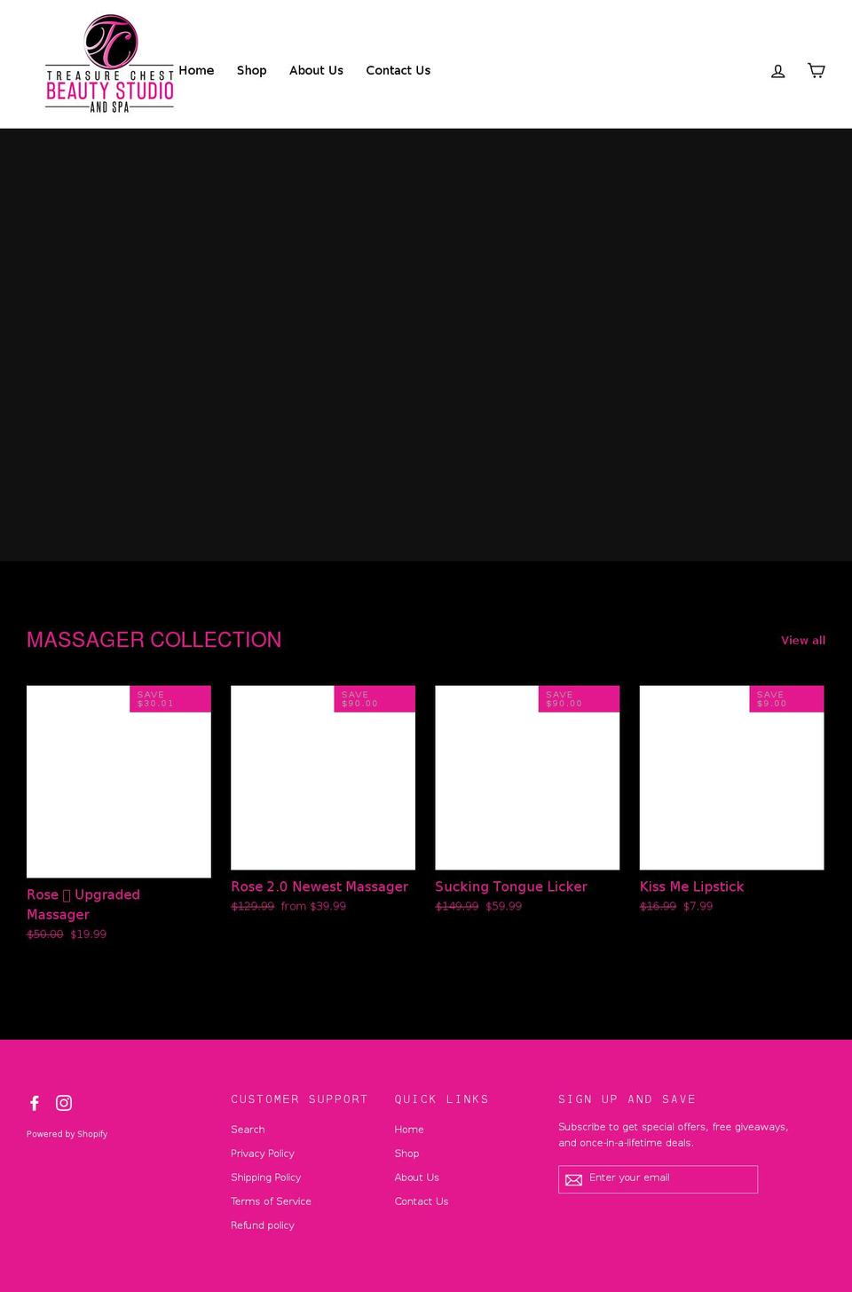 treasurecheststudio.com shopify website screenshot