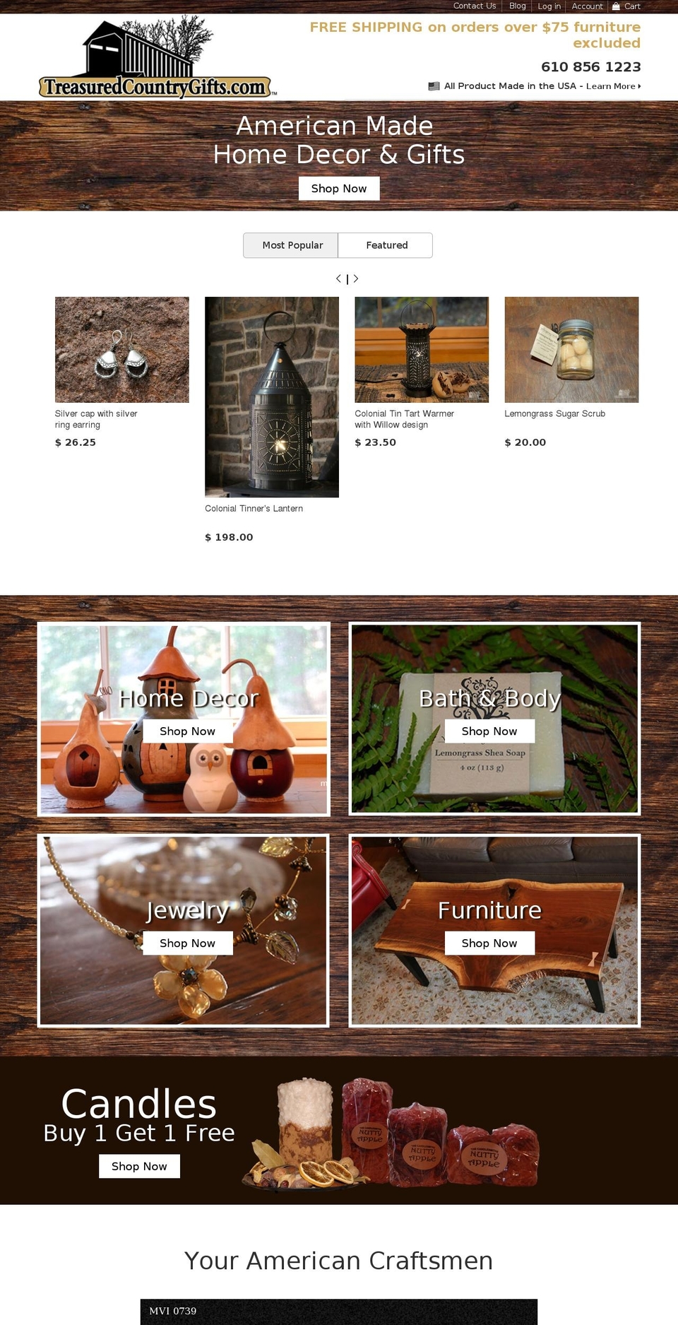 Providence Shopify theme site example treasuredcountrygifts.com