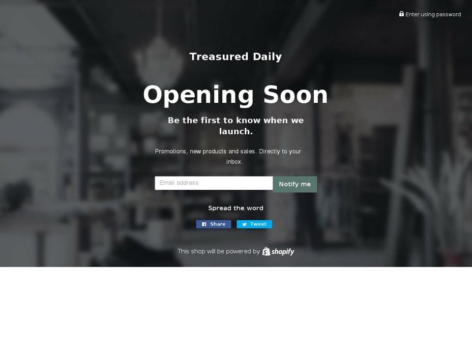 treasureddaily.com — Shopify storefront screenshot
