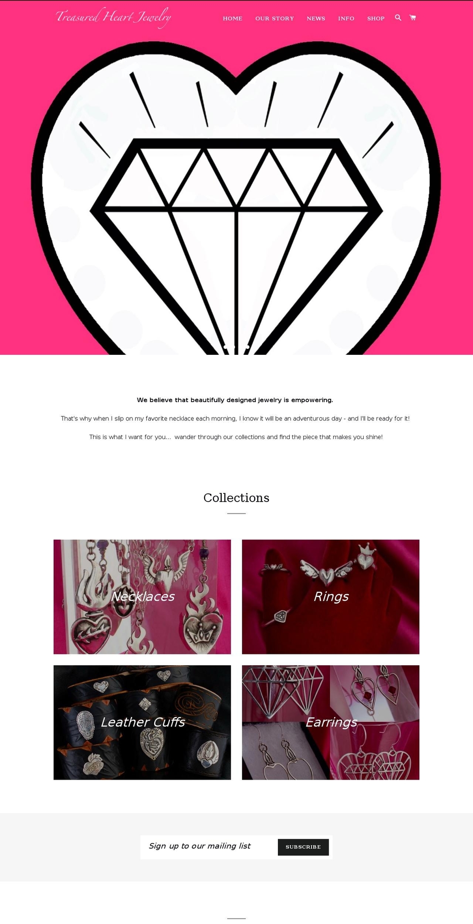 treasuredheartjewelry.com — Shopify storefront screenshot