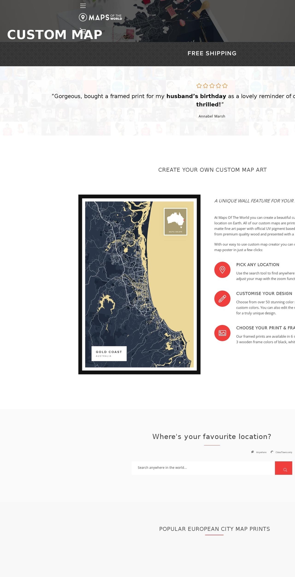Cherished Locations Shopify theme site example treasuredlocations.com