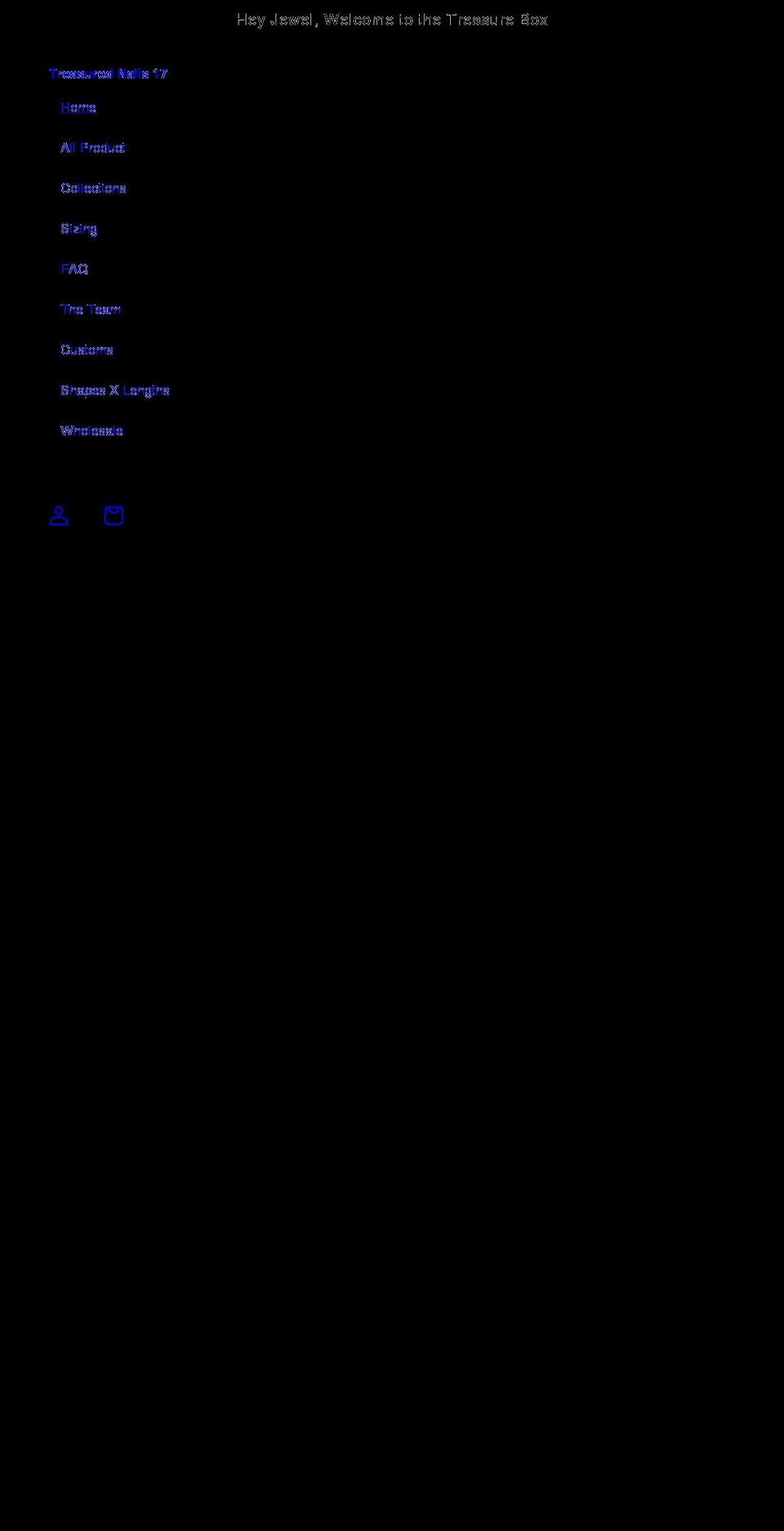 treasurednails17.net shopify website screenshot