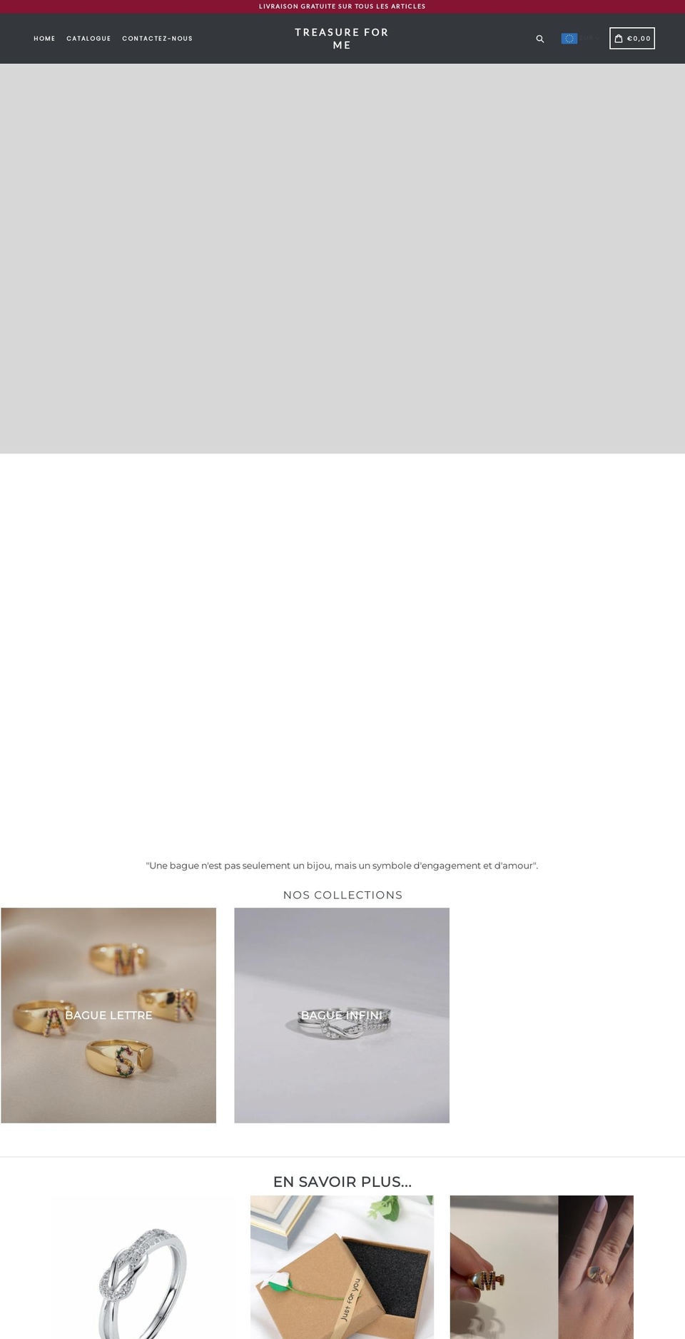 treasureforme.com shopify website screenshot