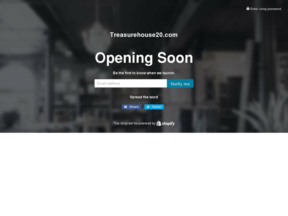 treasurehouse20.com — Shopify storefront screenshot