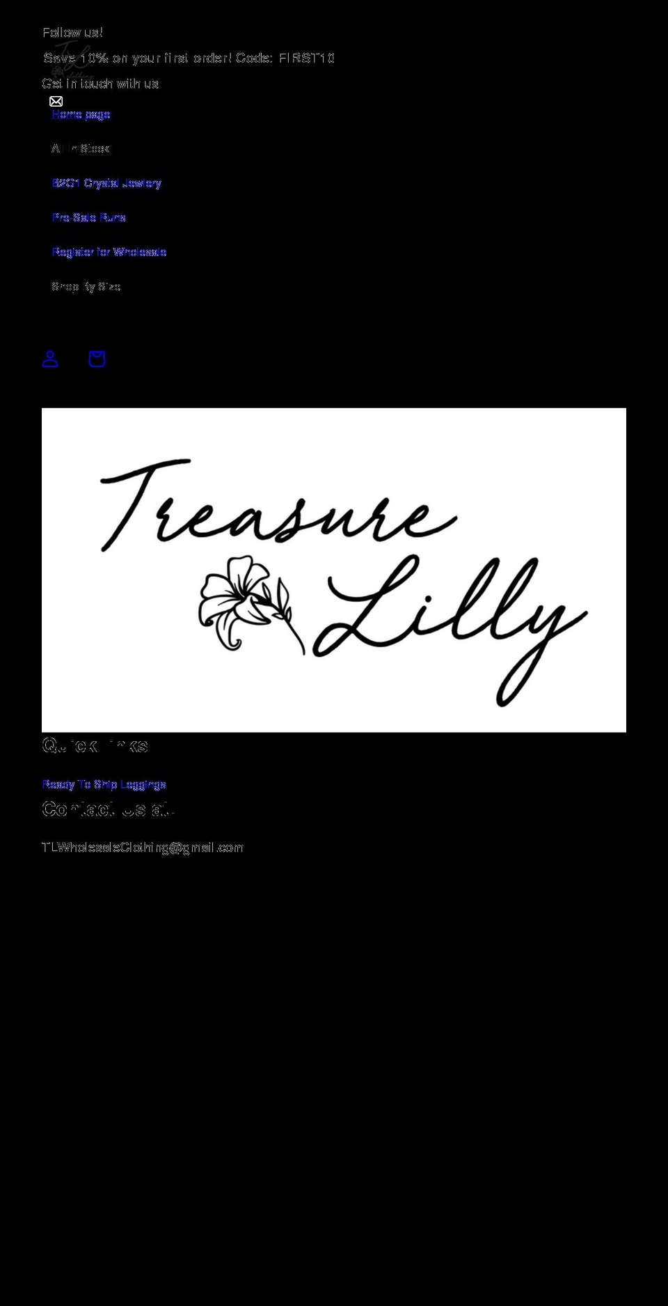 treasurelillysws.com shopify website screenshot