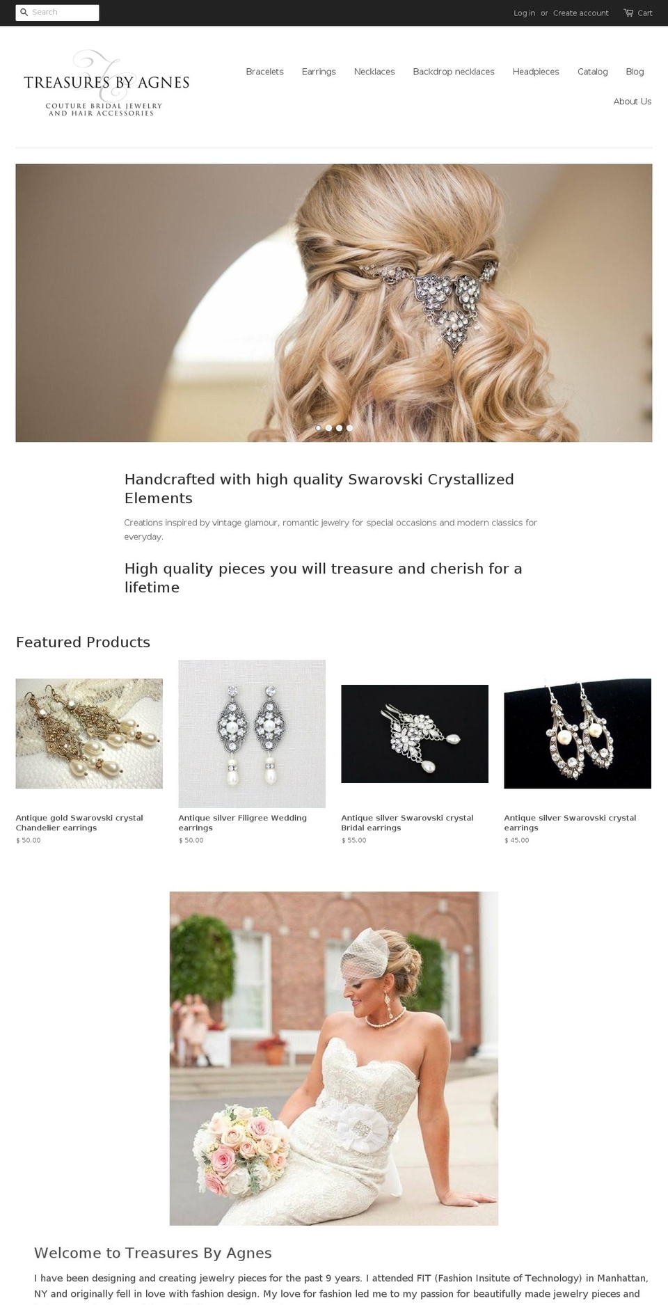 treasuresbyagnes.com shopify website screenshot