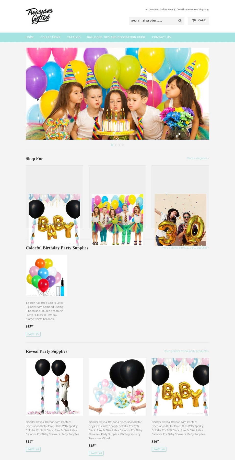 treasuresgifted.com — Shopify storefront screenshot