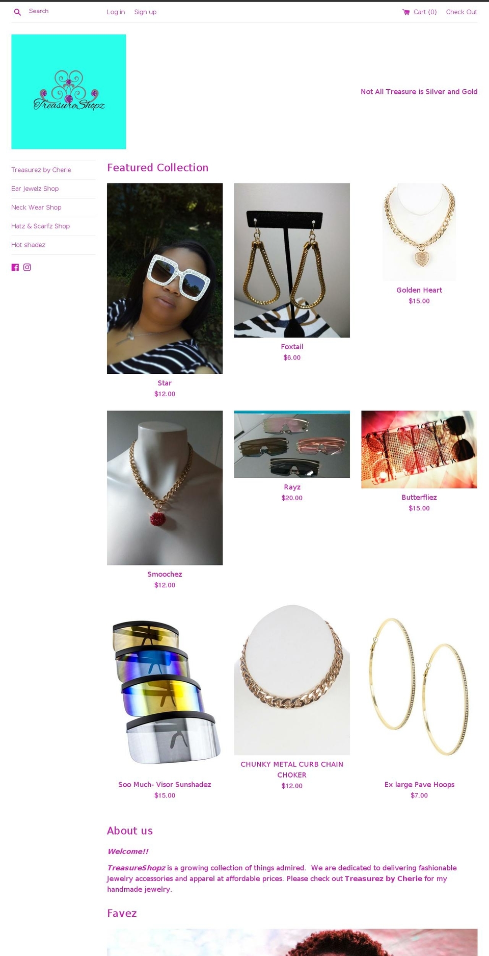 treasureshopz.com — Shopify storefront screenshot