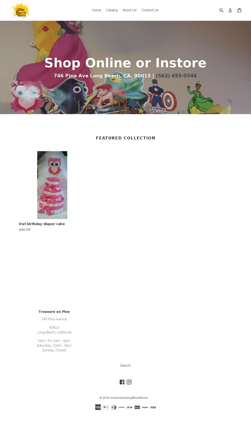 treasuresonpine.com — Shopify storefront screenshot