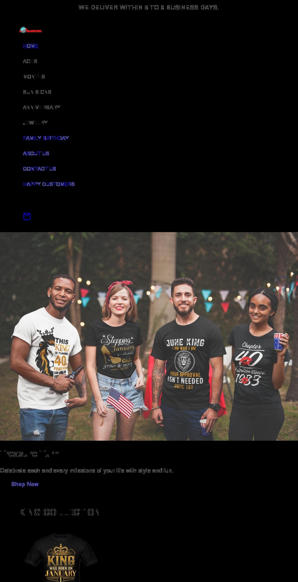 treasureturn.com shopify website screenshot