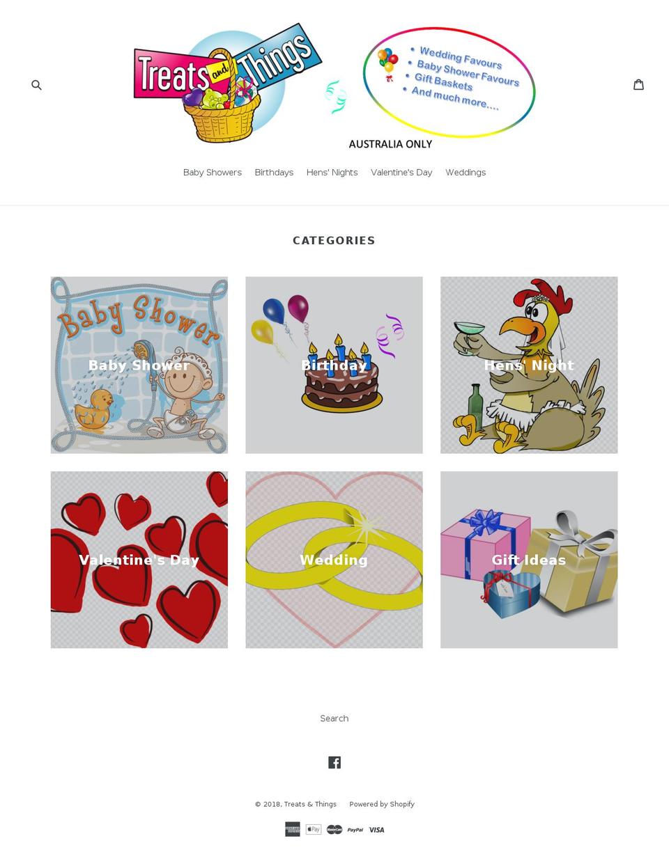 treats-and-things.com — Shopify storefront screenshot
