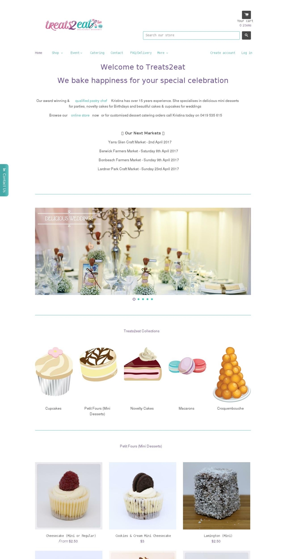 treats2eat.com.au shopify website screenshot