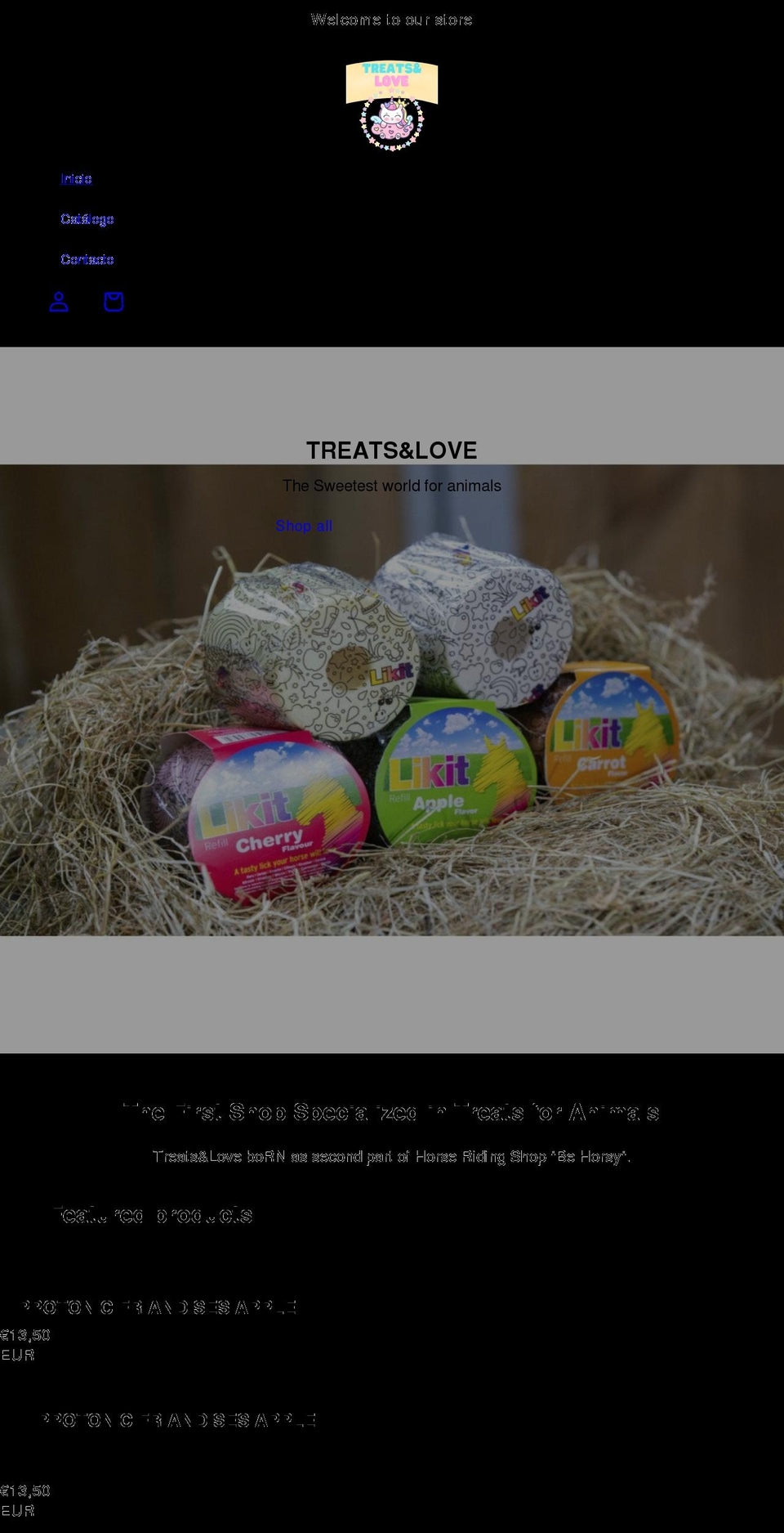 treatsandlove.com shopify website screenshot