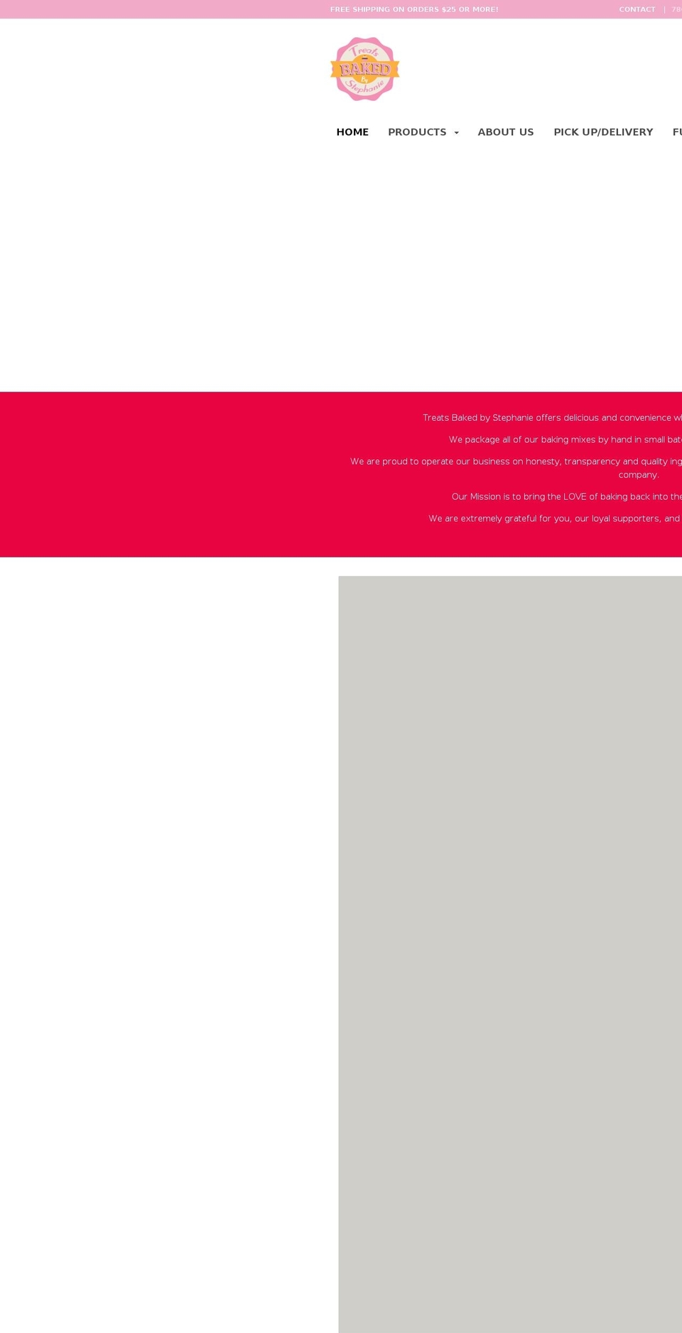 treatsbakedbystephanie.com — Shopify storefront screenshot