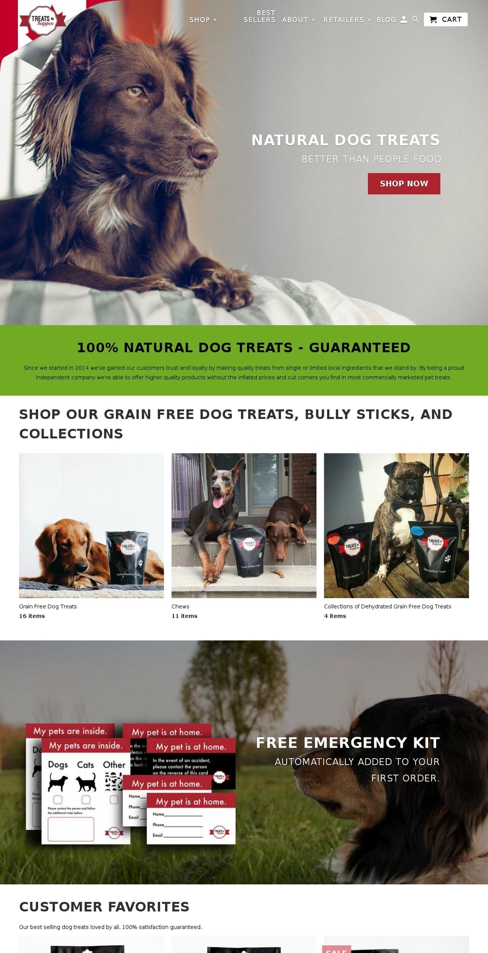 treatshappen.ca shopify website screenshot
