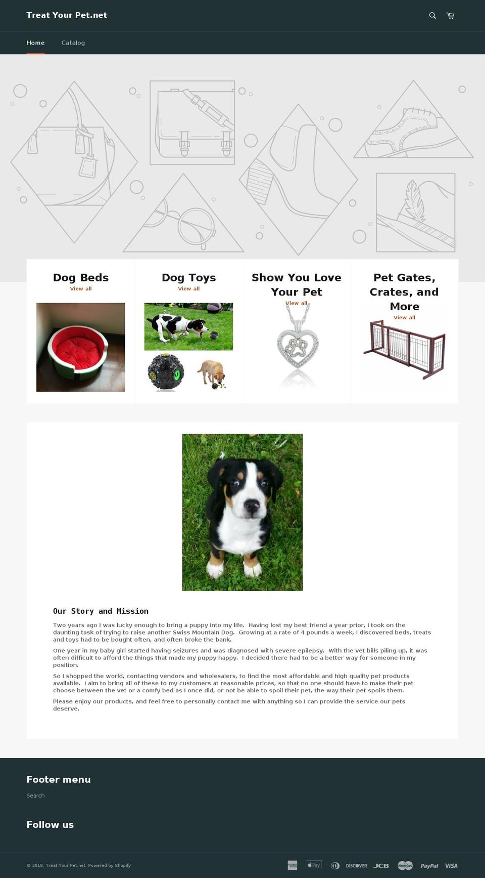 treatyourpet.net shopify website screenshot
