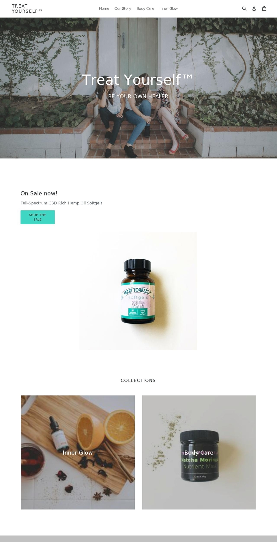 treatyourselfbodycare.com shopify website screenshot
