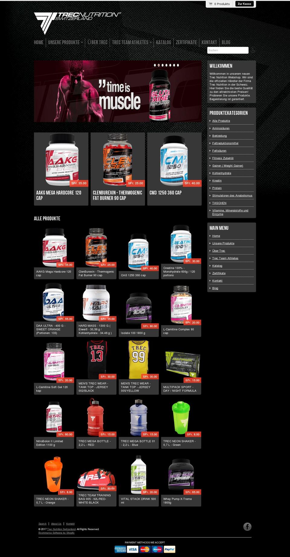 trecswitzerland.com shopify website screenshot