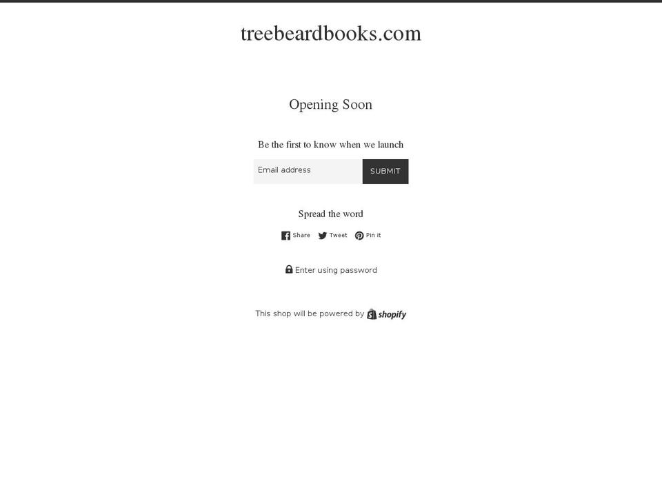 treebeardbooks.com shopify website screenshot
