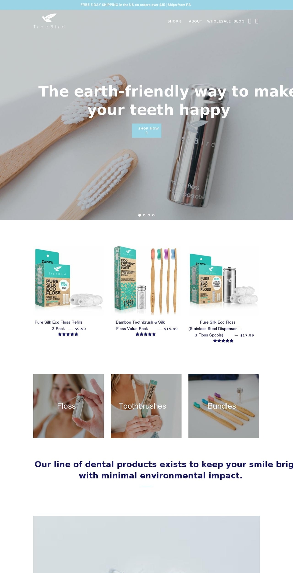 treebirdeco.com shopify website screenshot